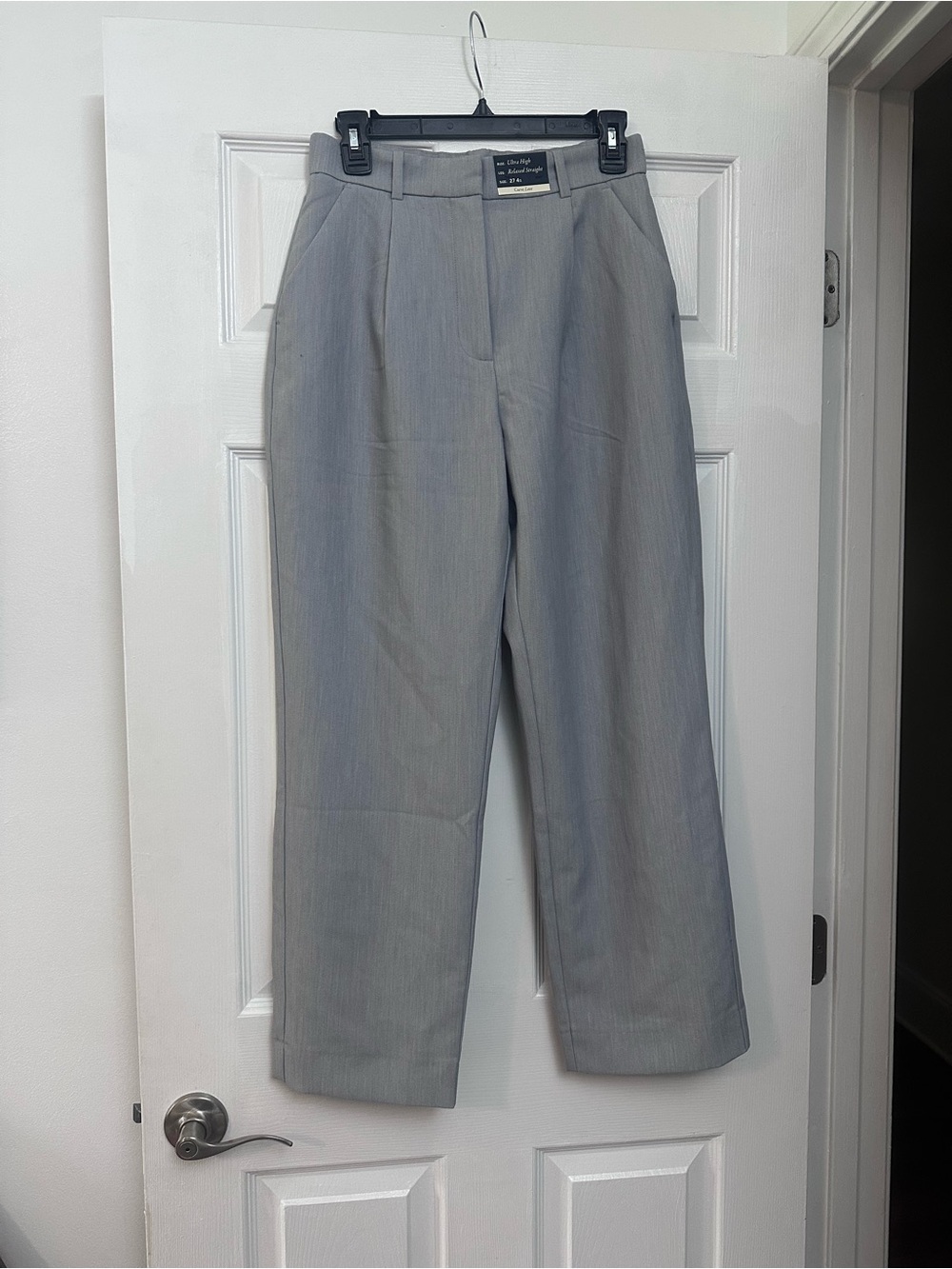 NWT Abercrombie & Fitch Ultra High Rise Relax Straight Curve Love Trouser Sz 27